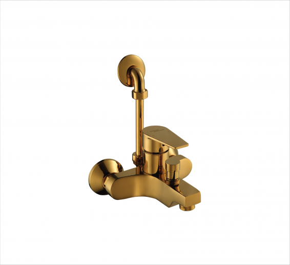 BATH & SHOWER MIXER WITH PROVISION OF OVERHEAD SHOWER IN GOLD